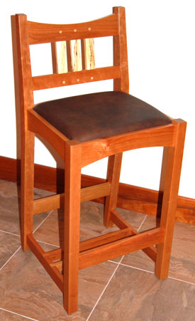 Craftsman Bar Stool, Cherry