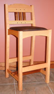 Details on the Mesa Top Bar Stool - Douglas Fir