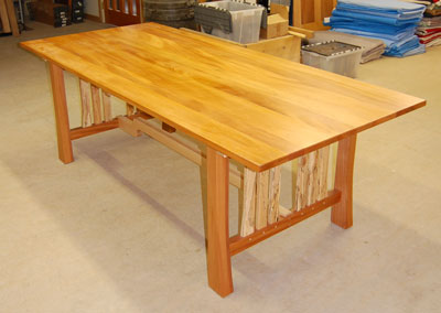 Contemporary Craftsman Dining Table, Mahogany