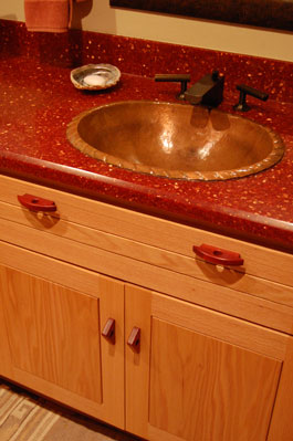 Oak vanity detail 2