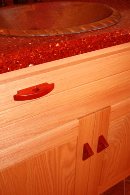 Oak vanity detail 1