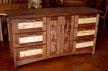 walnut media console